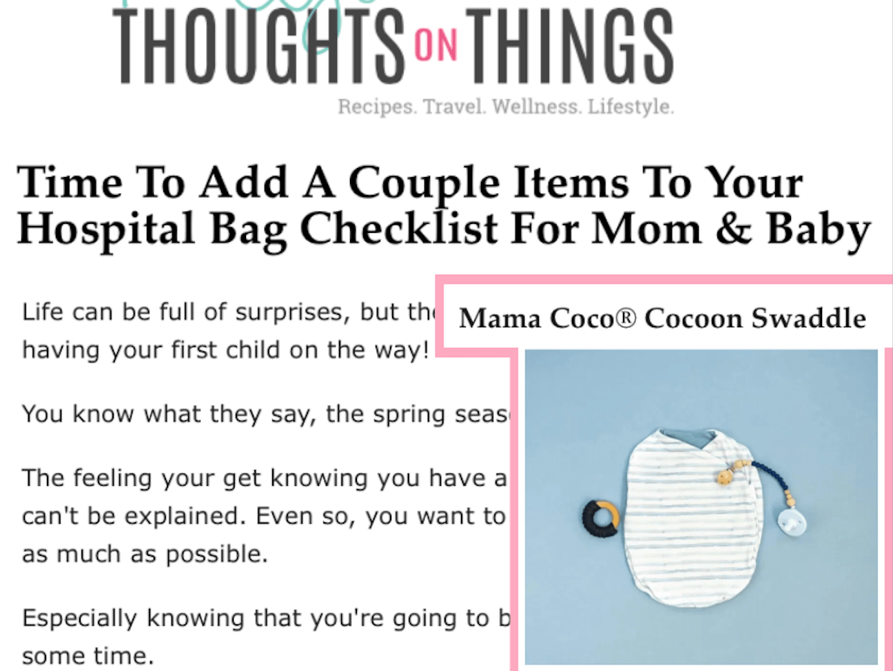 TIME TO ADD A COUPLE ITEMS TO YOUR HOSPITAL BAG CHECKLIST FOR MOM & BABY
