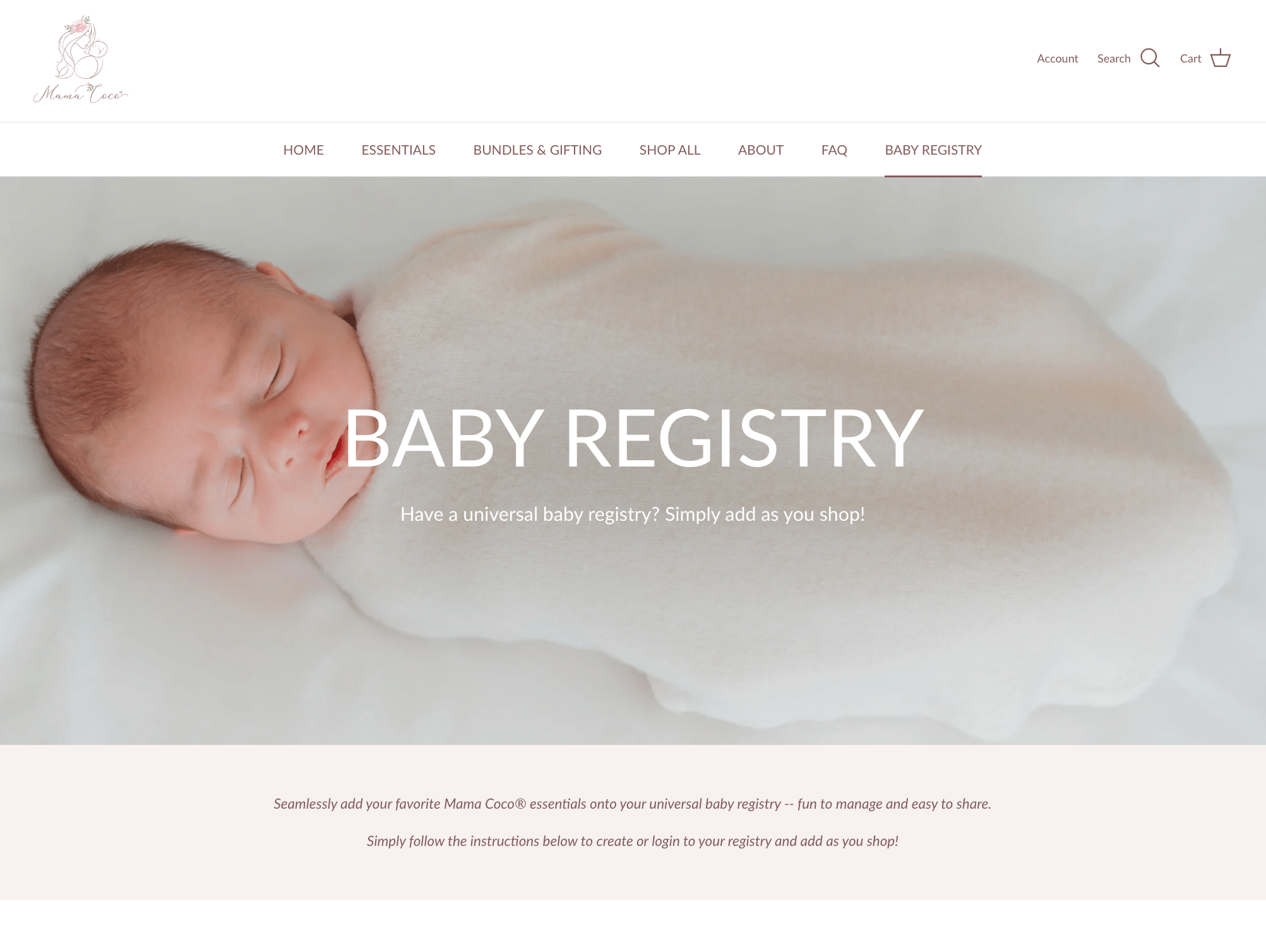 Add Mama Coco to Your Baby Registry — Now Seamlessly Integrated with MyRegistry.com ✨