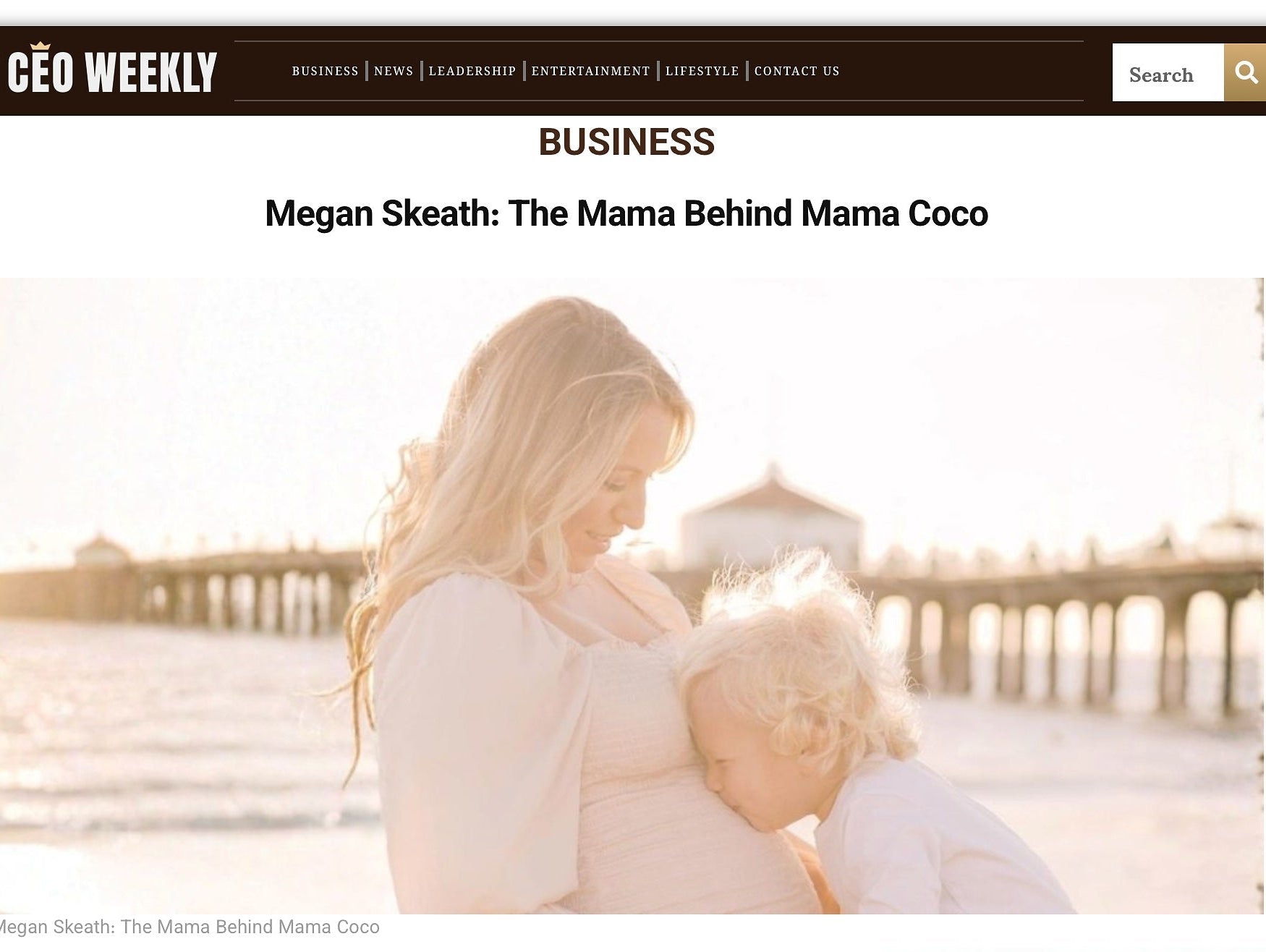 Mama Coco® Founder Megan Skeath Featured in CEO Weekly