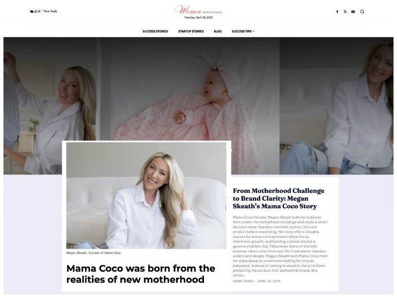 Women Home Business: How Megan Skeath Built Mama Coco from a Real Motherhood Problem - Mama Coco