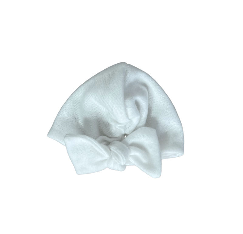 RUCHED BEANIE WITH BOW - Mama Coco