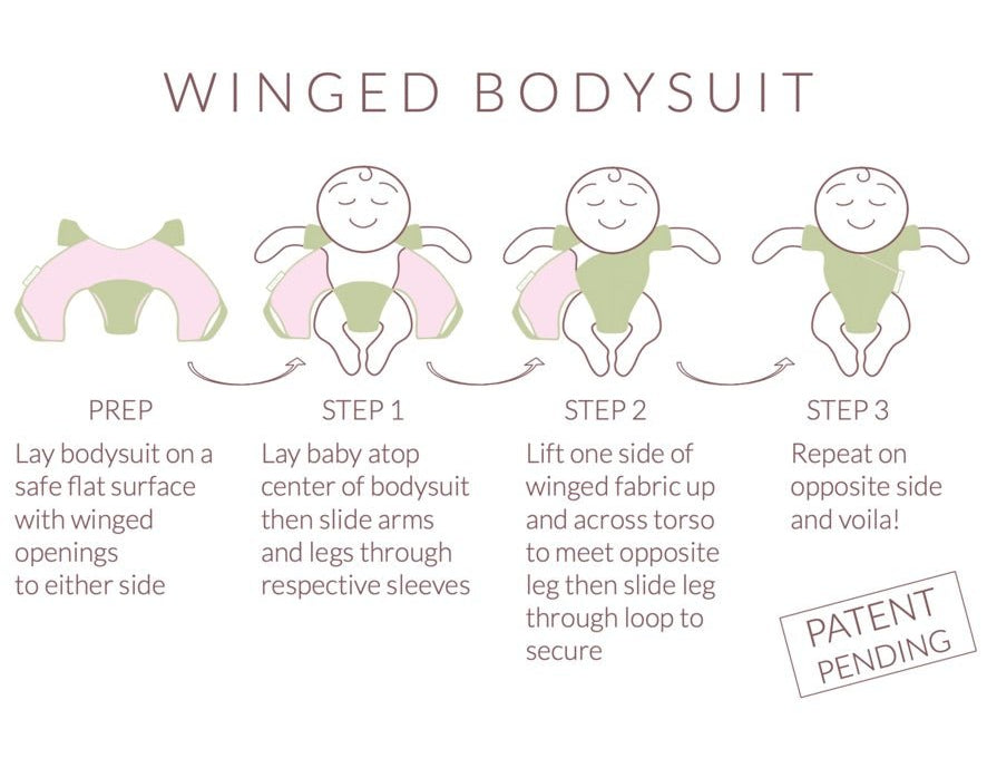 Step by step instructions on how to use our winged bodysuit.