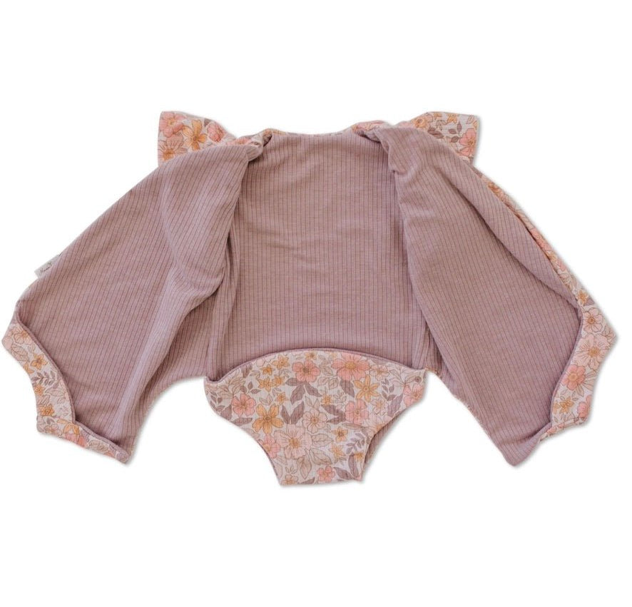 FLUTTER SLEEVE WINGED BODYSUIT - Mama Coco