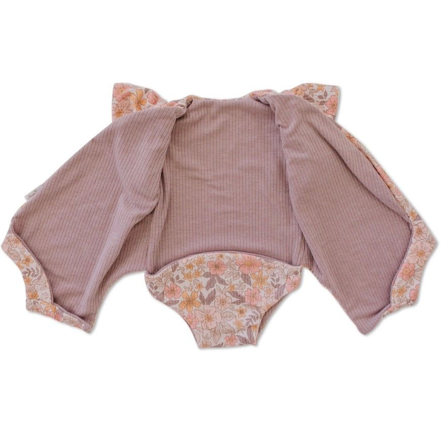 FLUTTER SLEEVE WINGED BODYSUIT - Mama Coco