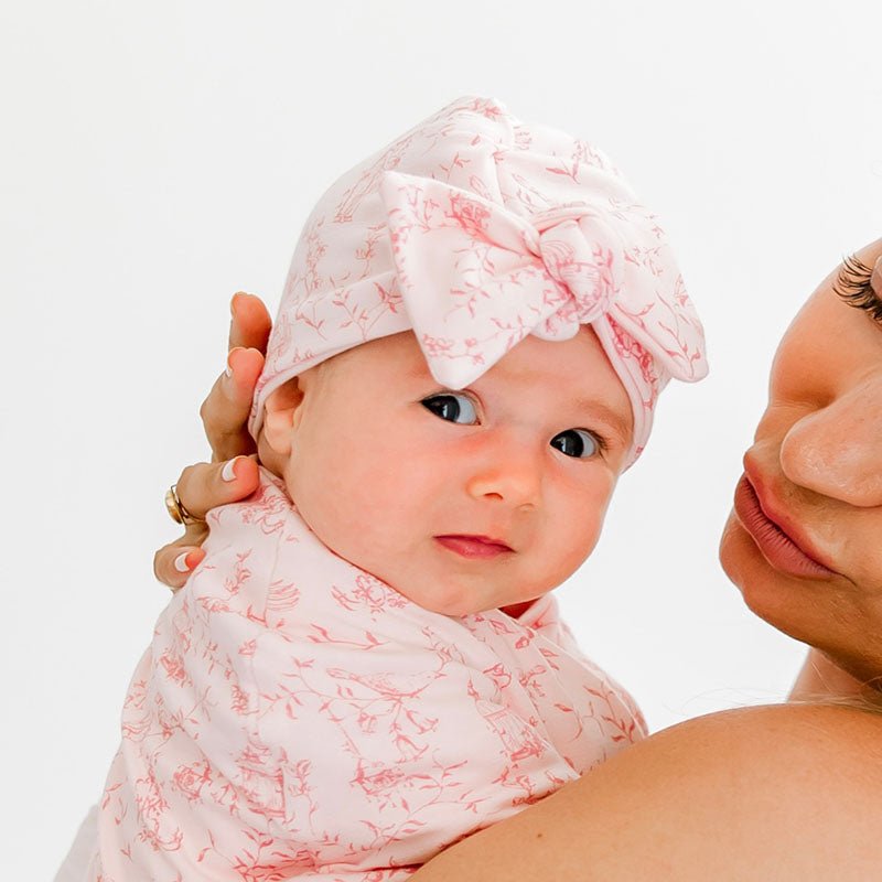 RUCHED BEANIE WITH BOW - Mama Coco