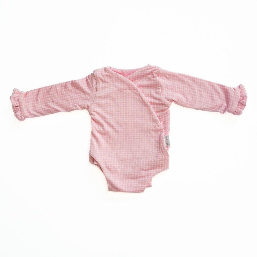 RUFFLE CUFF LONG SLEEVE WINGED BODYSUIT - Mama Coco