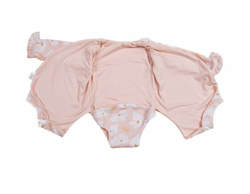 RUFFLE CUFF LONG SLEEVE WINGED BODYSUIT - Mama Coco