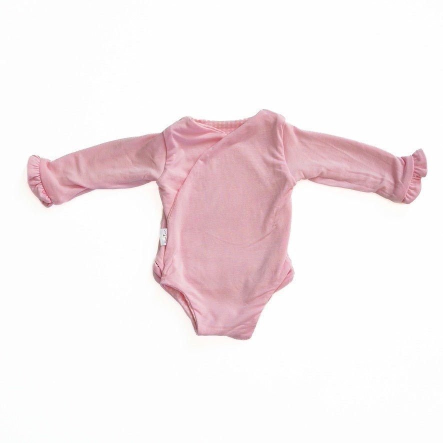 RUFFLE CUFF LONG SLEEVE WINGED BODYSUIT - Mama Coco