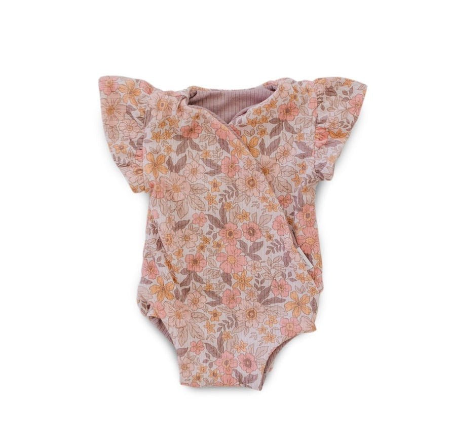 FLUTTER SLEEVE WINGED BODYSUIT - Mama Coco