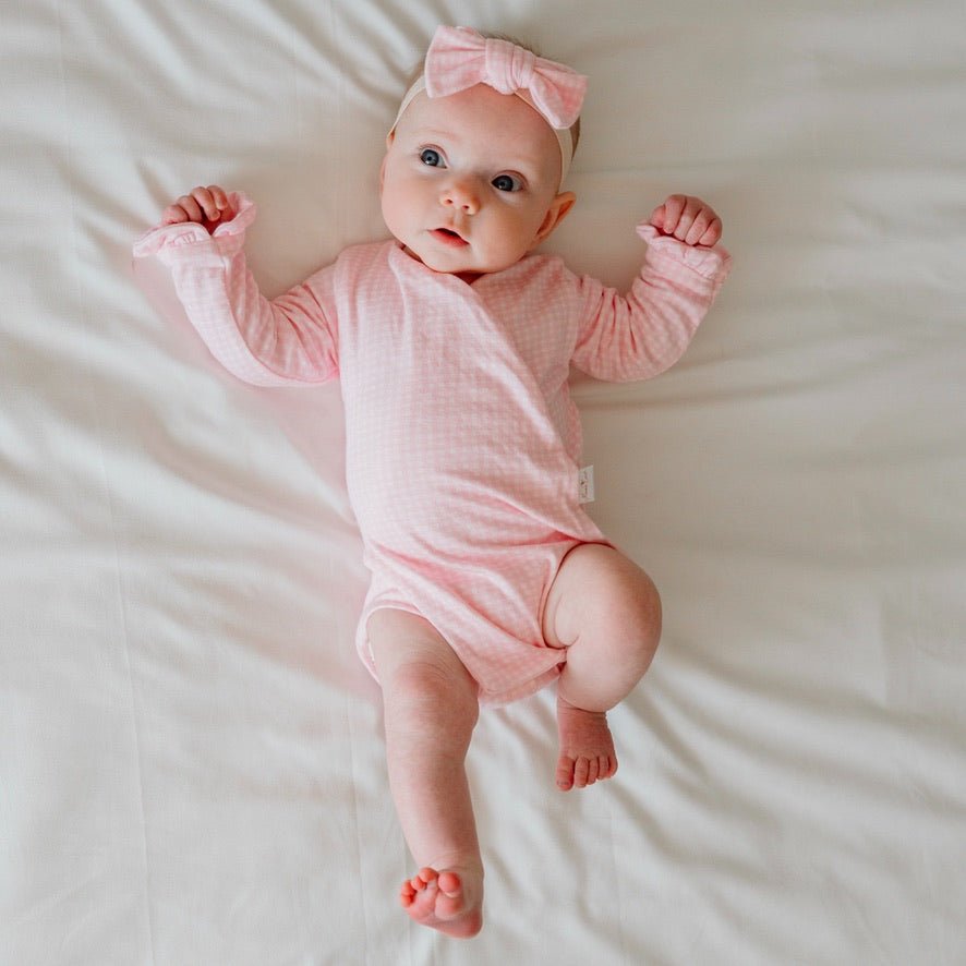 RUFFLE CUFF LONG SLEEVE WINGED BODYSUIT - Mama Coco
