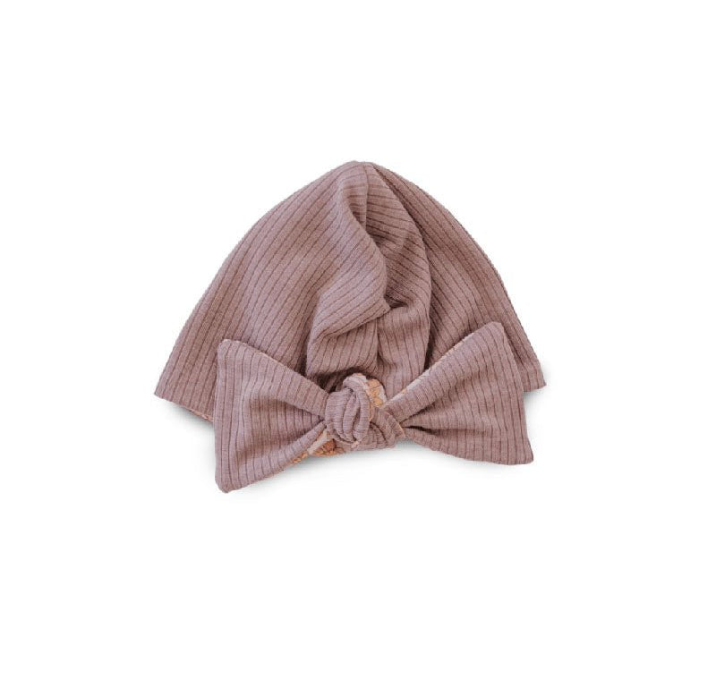 RUCHED BEANIE WITH BOW - Mama Coco