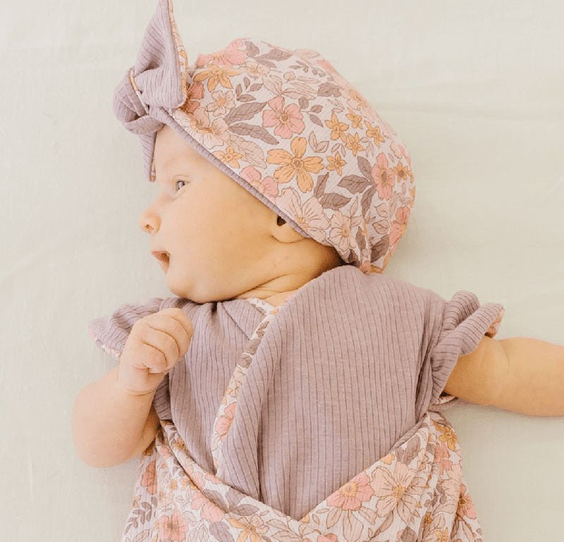 RUCHED BEANIE WITH BOW - Mama Coco