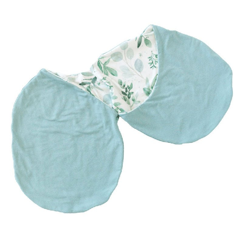 Reversible lightweight Saged Eucalyptus baby cocoon swaddle in soft Silky Modal.