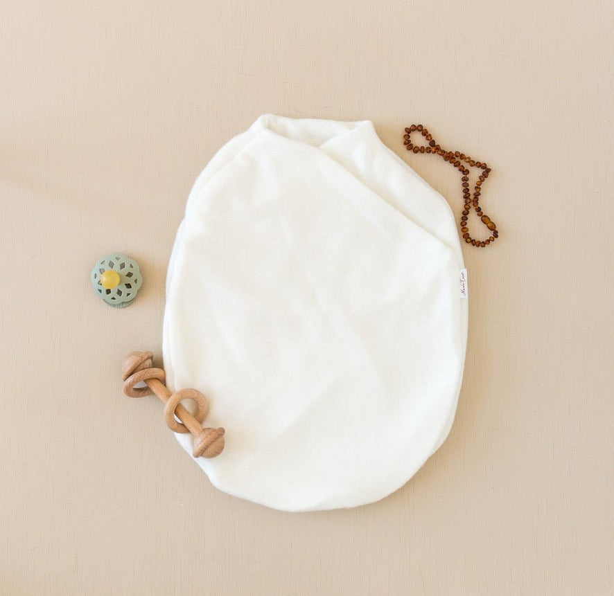 Reversible Baby Cocoon swaddle baby blanket in plush perfection design in plush dream fabric styles.