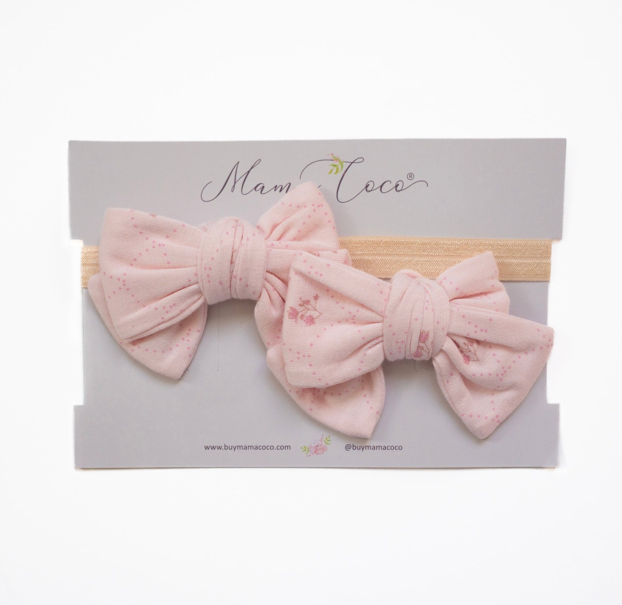 Headband & bow set in dainty dots design.
