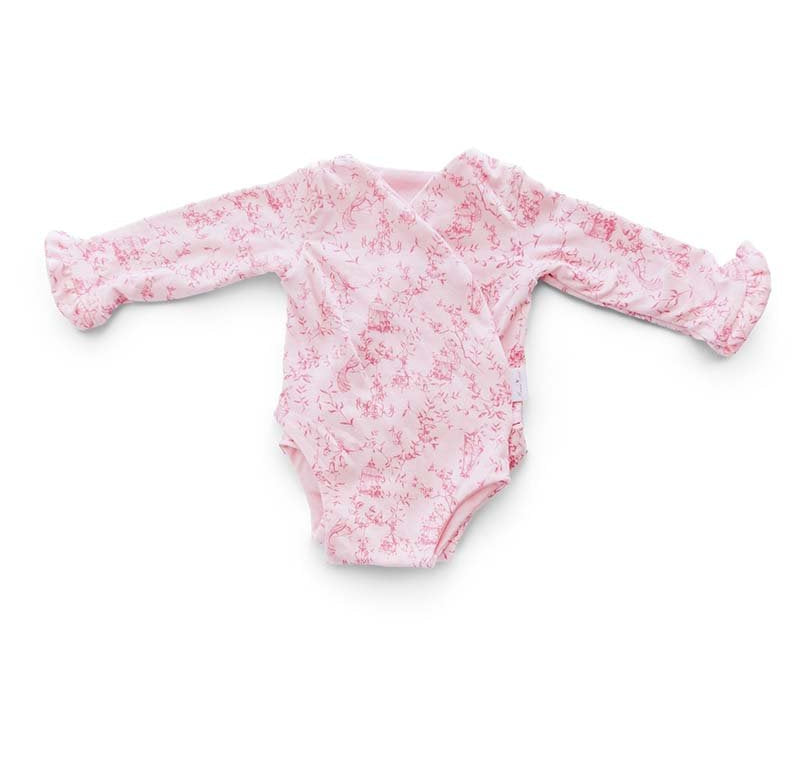 RUFFLE CUFF LONG SLEEVE WINGED BODYSUIT - Mama Coco
