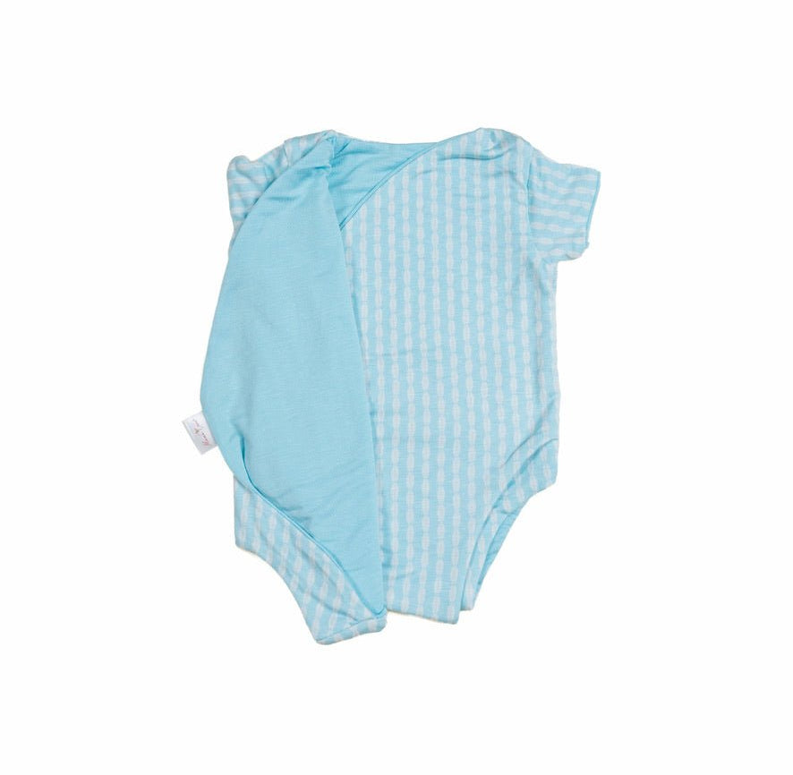 Lil surfer design baby winged bodysuit.