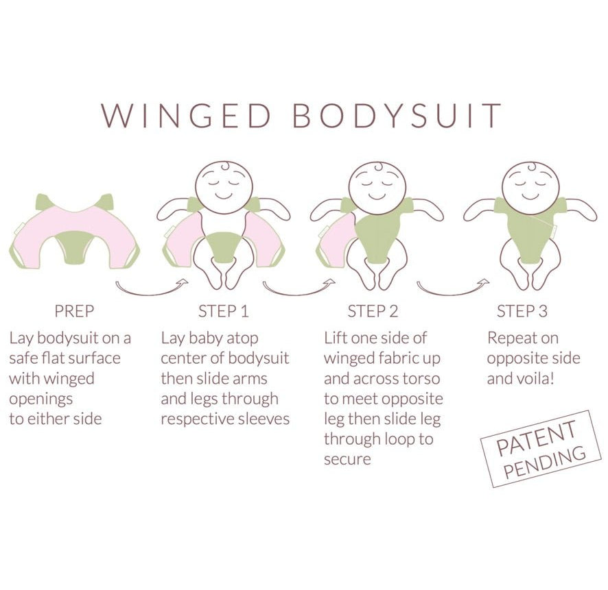 Step by step instructions on how to use our winged bodysuit.