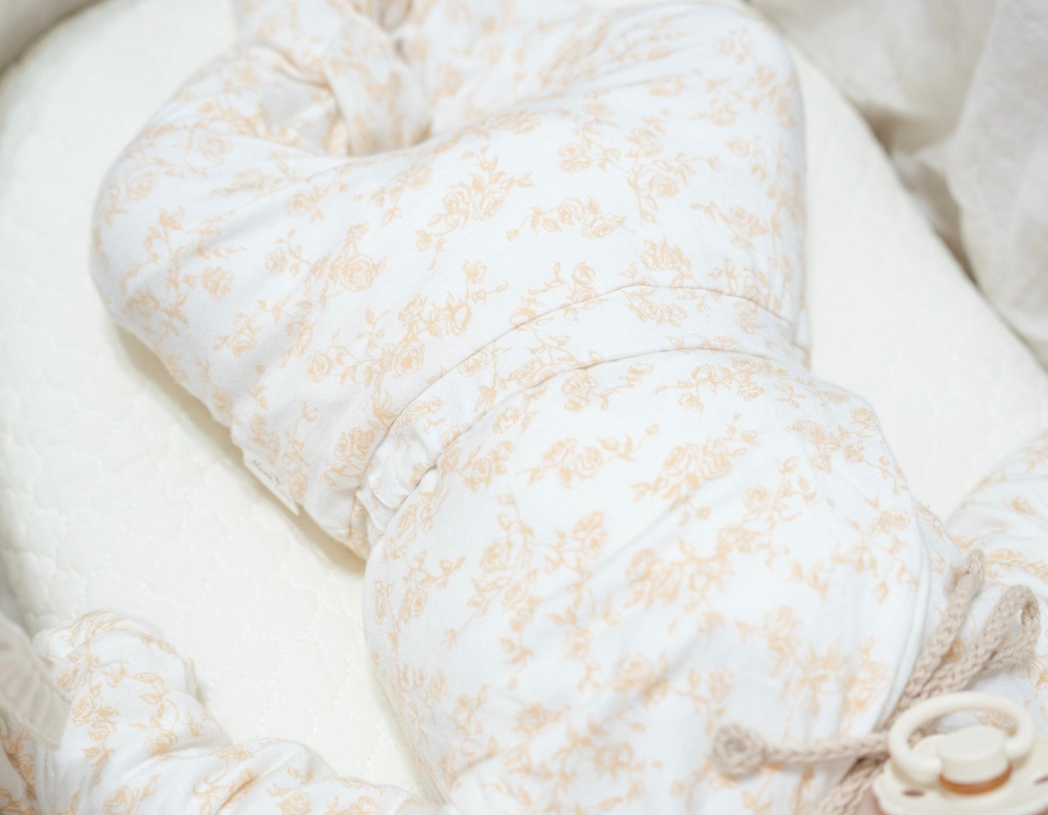 Bitty Blooms baby footie pants made with breathable silky modal fabric.