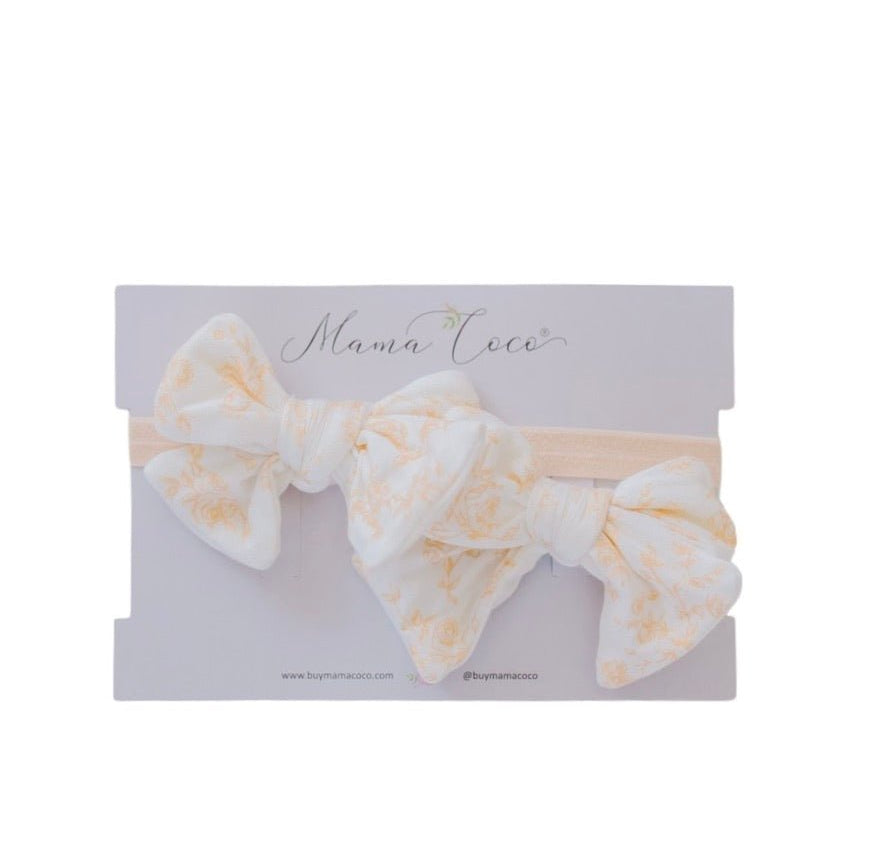 Headband & bow set in bitty blooms design.