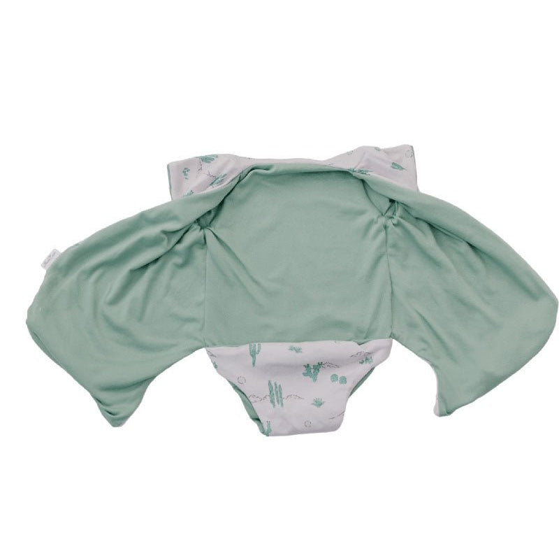 Desert Sunsets reversible short-sleeve winged bodysuit designed with soft classic brushed fabric.