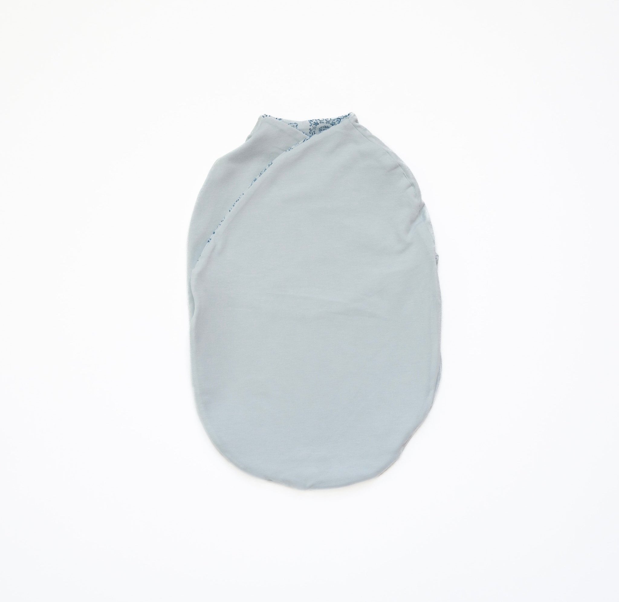 Reversible bamboo organic cotton baby swaddle blanket in our Teddy Tiles pattern.