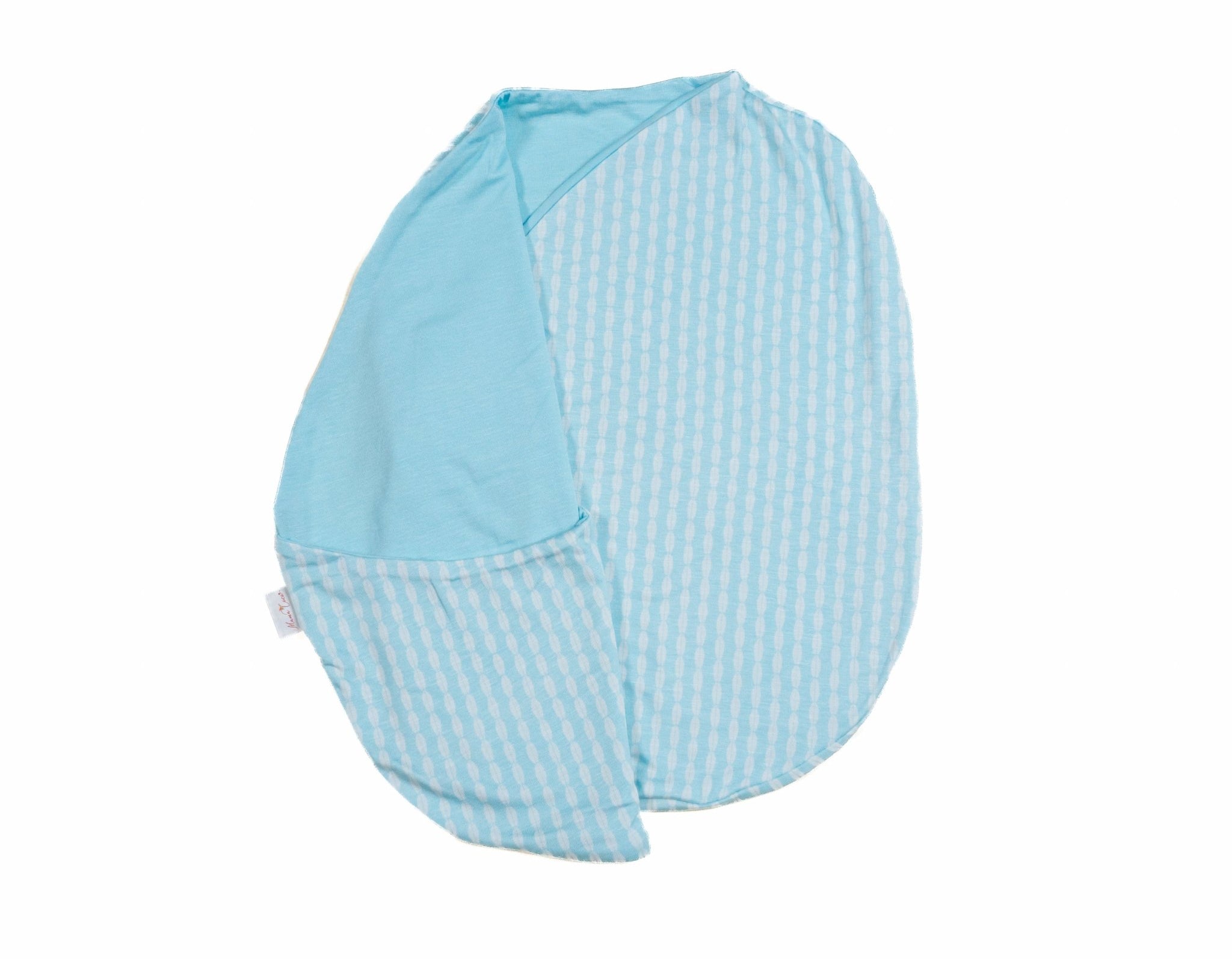 Lil surfer design cocoon baby swaddle in silky modal fabric.