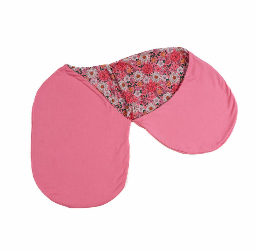 Reversible breathable baby cocoon swaddle blanket in Flower Power design Silky Modal.