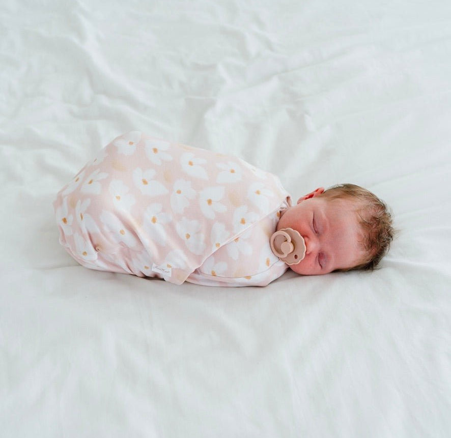 Premium baby cocoon swaddle crafted from Sweet Lily Silky Modal fabric.