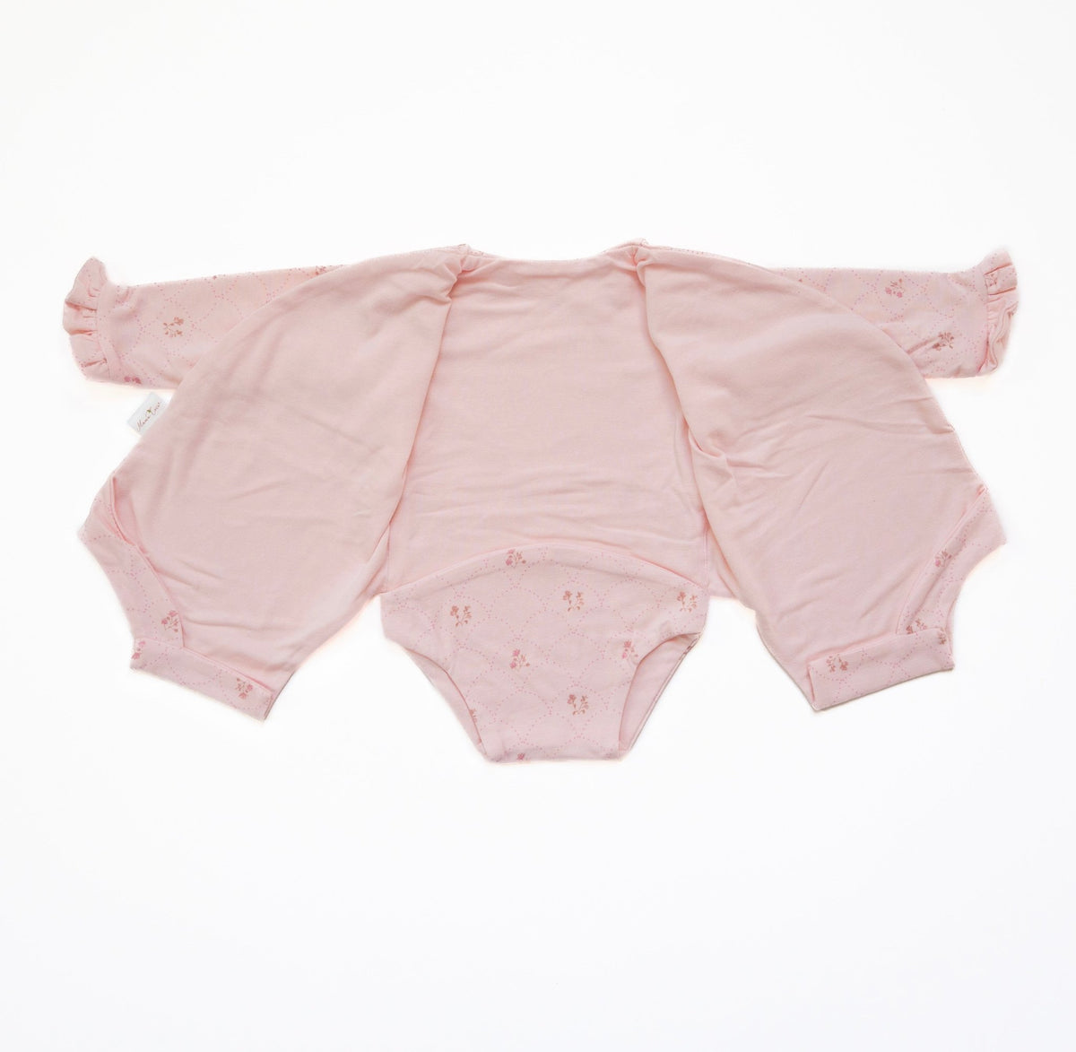 RUFFLE CUFF LONG SLEEVE WINGED BODYSUIT - Mama Coco