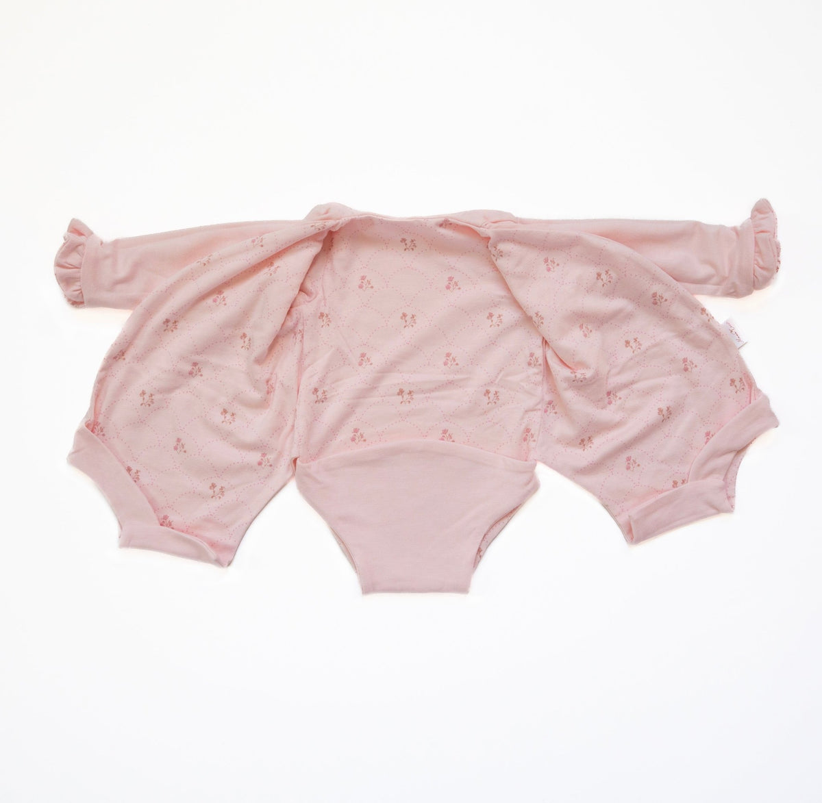 RUFFLE CUFF LONG SLEEVE WINGED BODYSUIT - Mama Coco