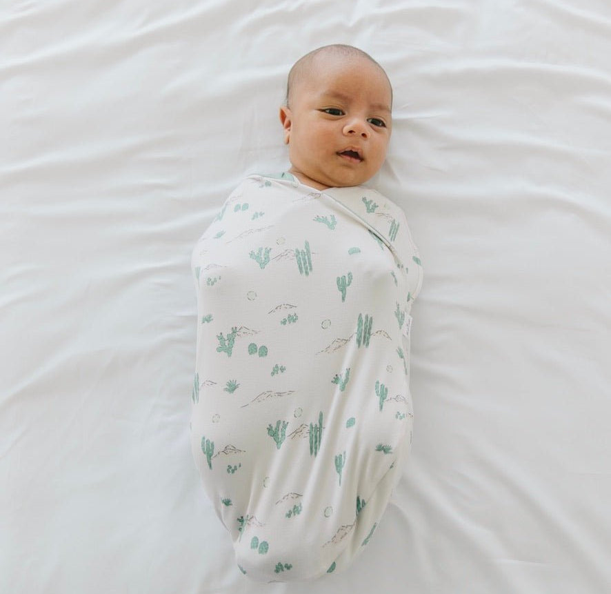 Desert Sunsets design baby cocoon swaddle.