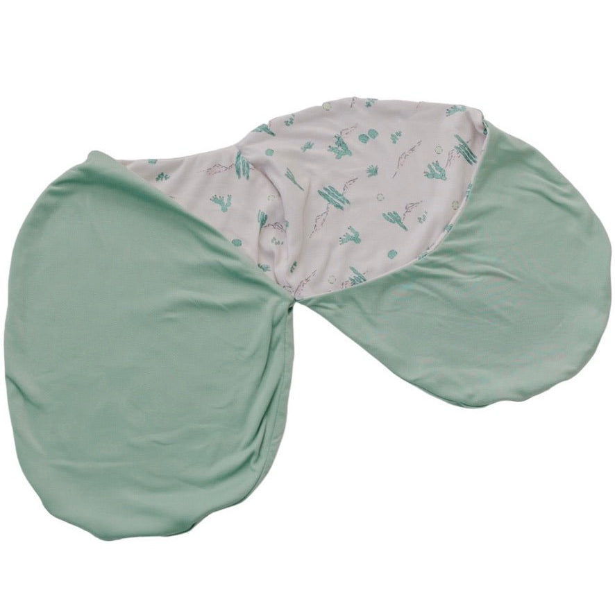 Reversible premium baby cocoon swaddle crafted from Desert Sunsets print Silky Modal fabric.