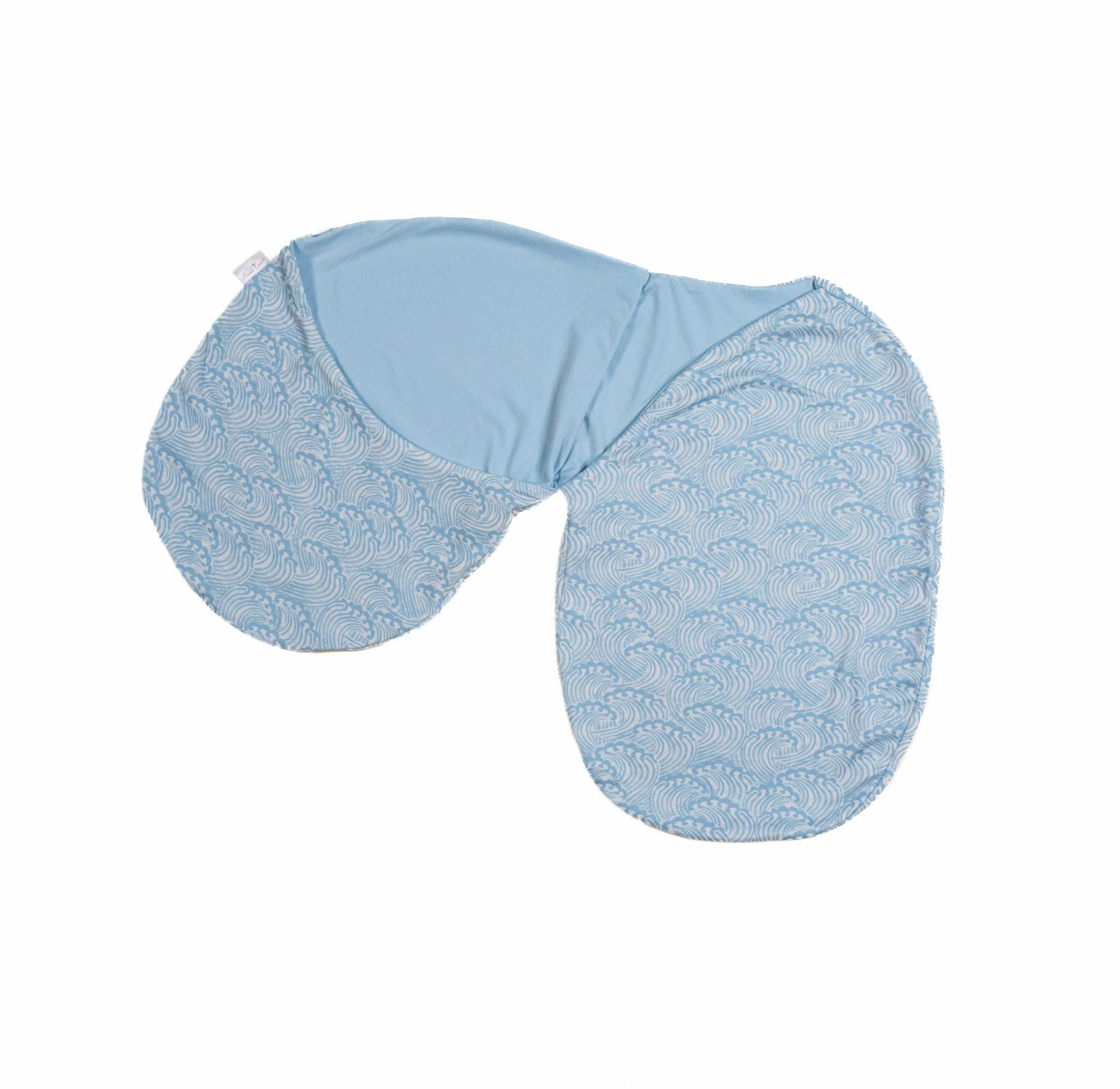 Premium baby cocoon swaddle crafted from Blue Swells Silky Modal fabric.