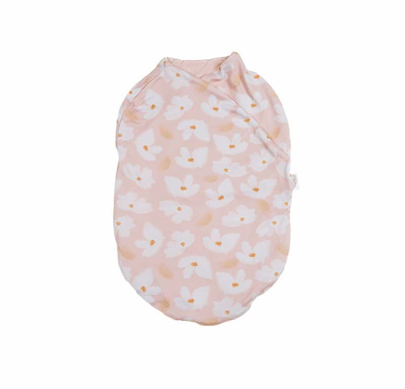Baby cocoon swaddle blanket made with smooth Silky Modal in Sweet Lily design.