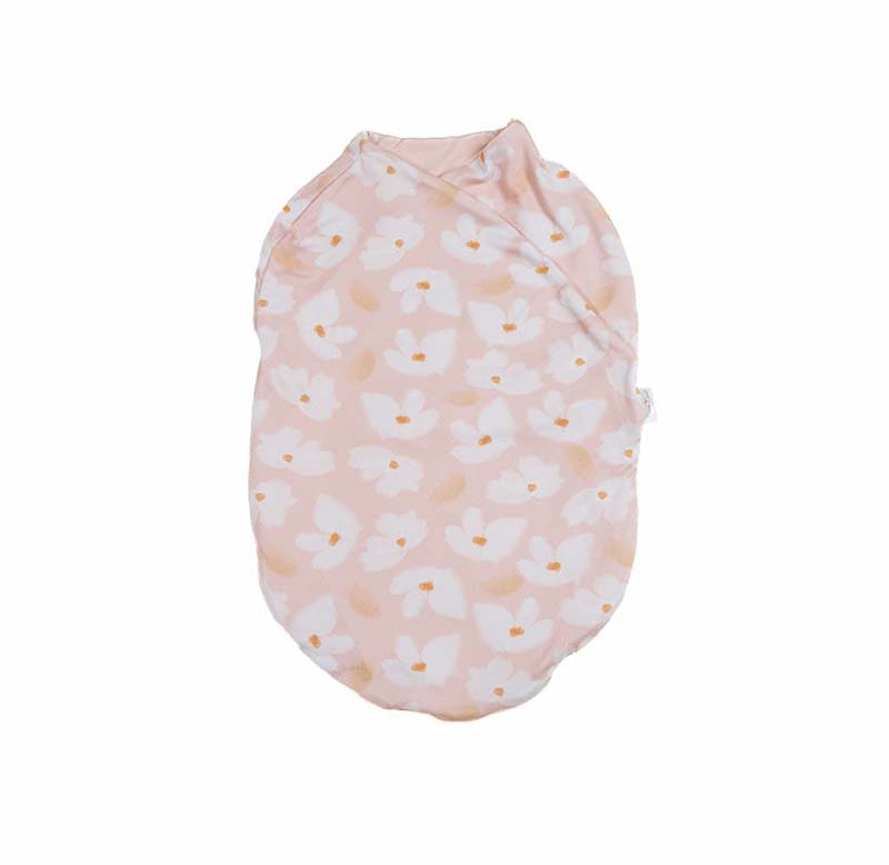 Baby cocoon swaddle blanket made with smooth Silky Modal in Sweet Lily design.