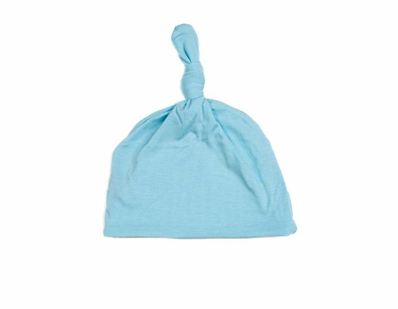 Knotty beanies crafted in soft Lil Surfer design fabric.