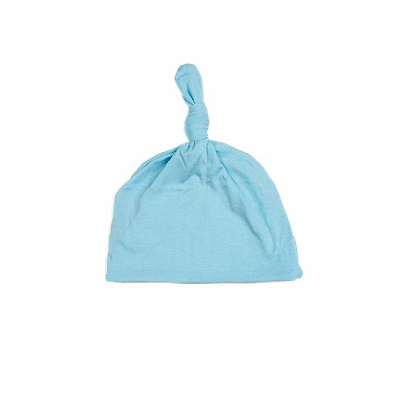 Knotty beanies crafted in soft Lil Surfer design fabric.