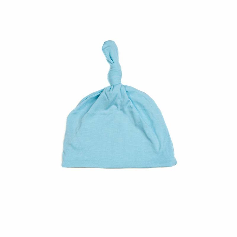 Knotty beanies crafted in soft Lil Surfer design fabric.