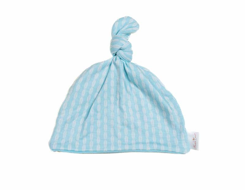 Reversible beanie in lil surfer design from our long-sleeve onesie outfit bundle.