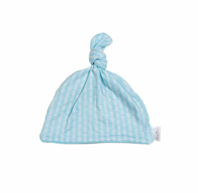Reversible beanie in lil surfer design from our long-sleeve onesie outfit bundle.