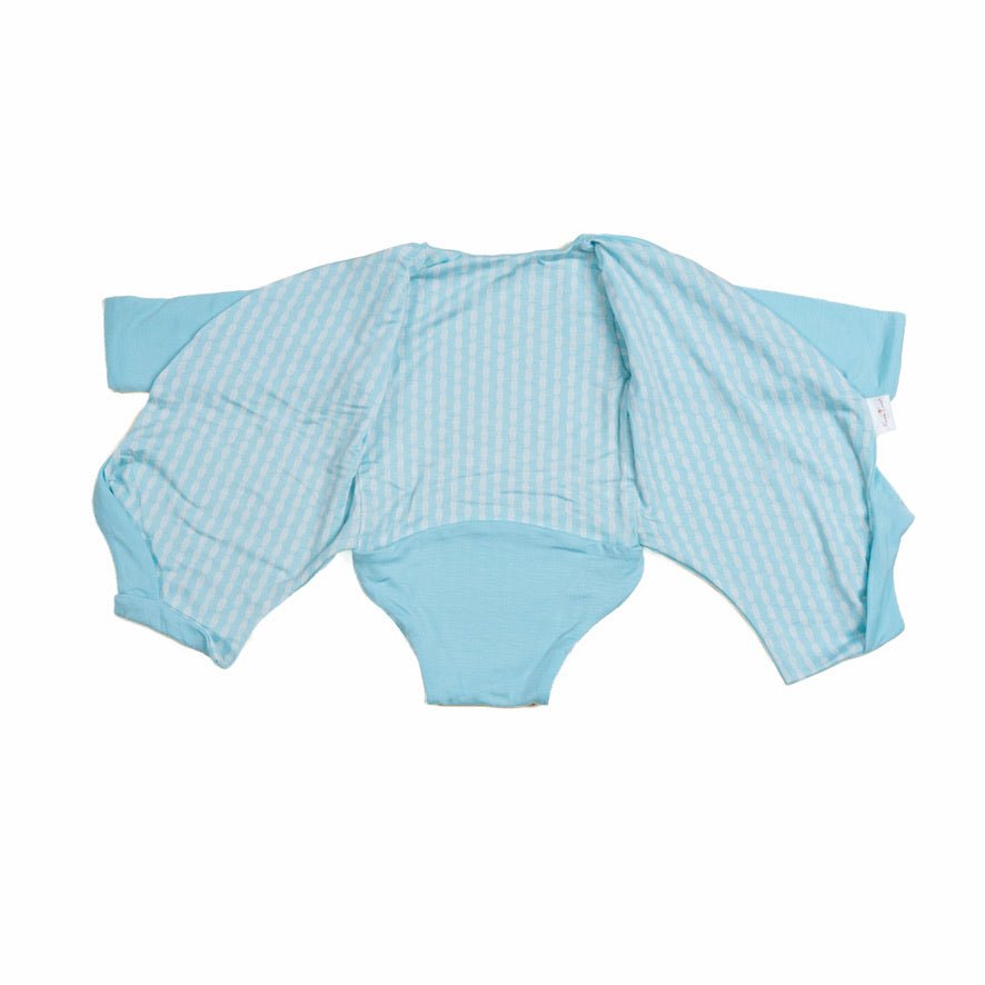 Lil Surfer design winged bodysuit in silky modal fabric.