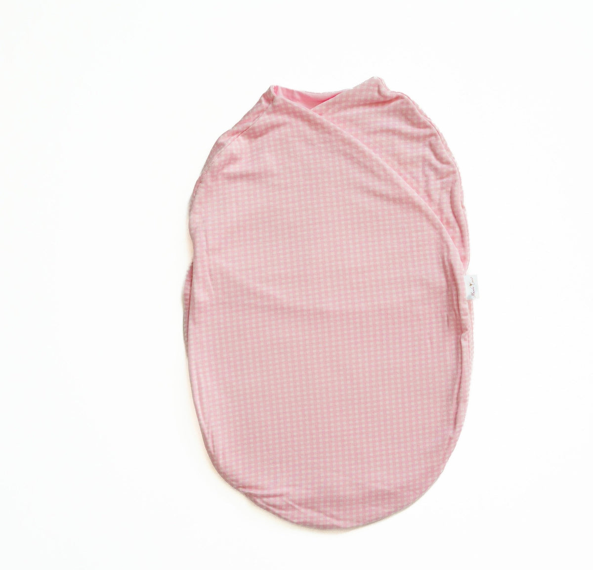 Wrap your little one in a Baby Pink Gingham Cocoon swaddle infant blanket in Silky Modal fabric styles.