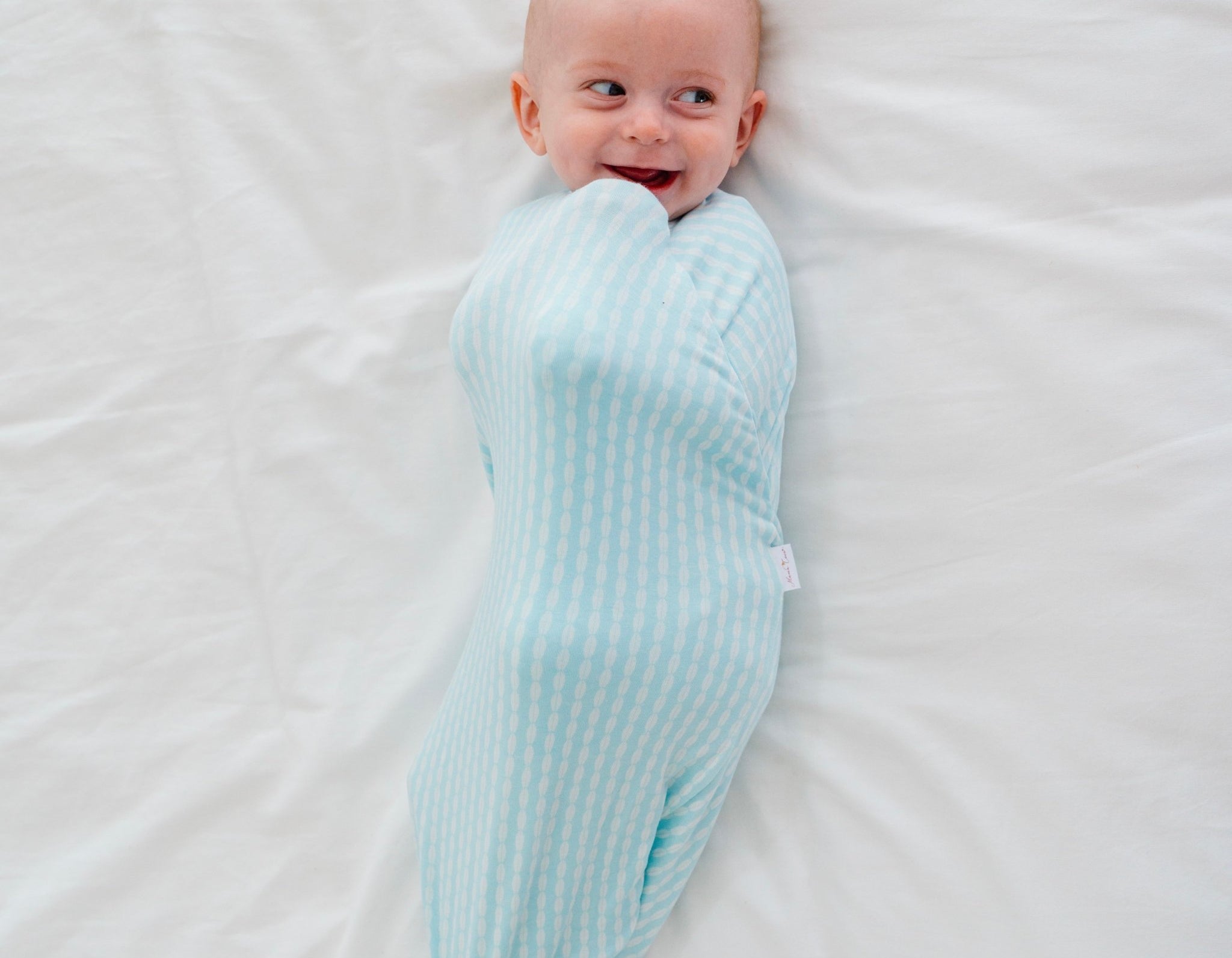 Silky modal long sleeve newborn essentials bundle in lil surfer design.