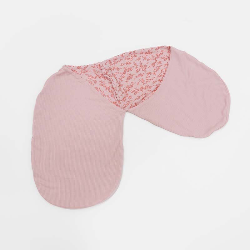 Cocoon swaddle baby blanket in Silky Modal fabric styles with sweet Bitty Pink Blooms pattern.