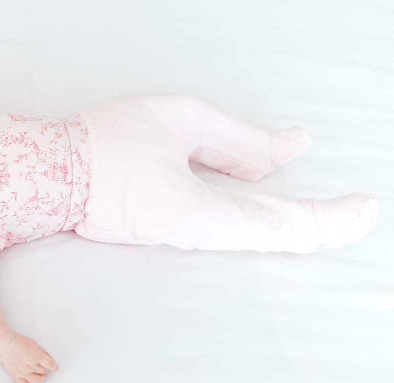 Ultra-soft bamboo cotton baby footie pants in our adorable whimsical garden design.