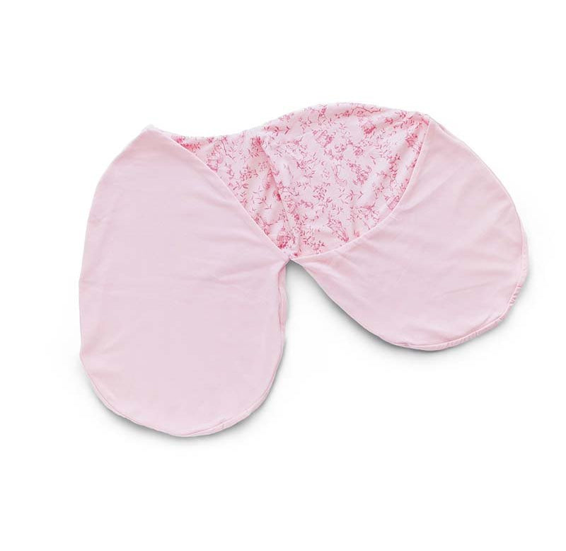 Reversible baby cocoon swaddle blanket made from bamboo-organic cotton blend featuring Whimsical Garden design.