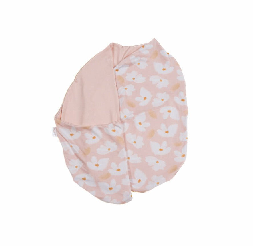 Reversible sweet lily baby cocoon swaddle.