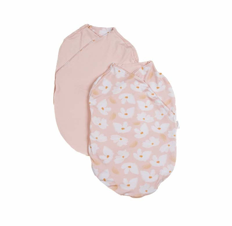 Reversible Sweet Lily baby cocoon swaddle.
