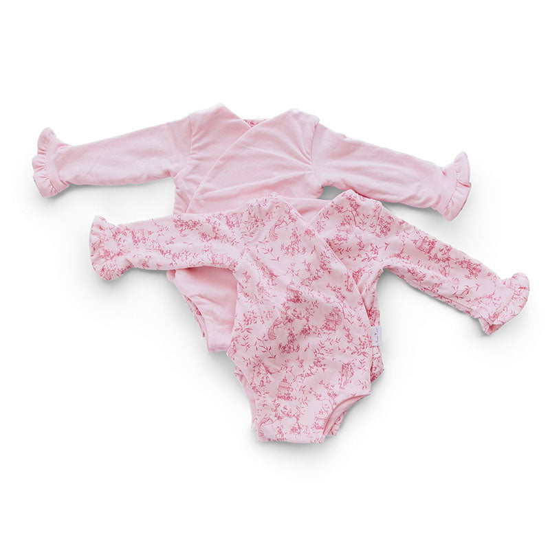 RUFFLE CUFF LONG SLEEVE WINGED BODYSUIT - Mama Coco